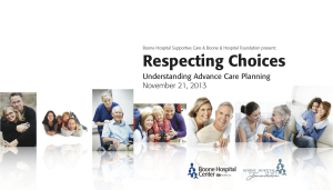 Respecting Choices — New effort touts importance of advance directives