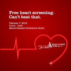 The Boone Hospital Center Heart Fair is February 7