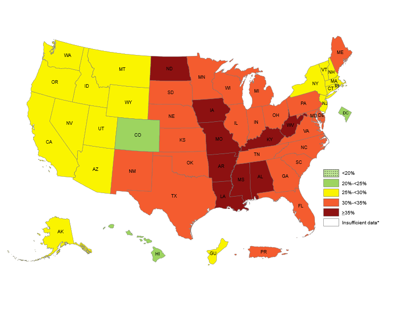 Obesity-Prevalance-USA-Map